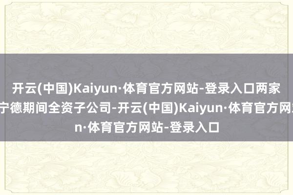 开云(中国)Kaiyun·体育官方网站-登录入口两家供应商均为宁德期间全资子公司-开云(中国)Kaiyun·体育官方网站-登录入口