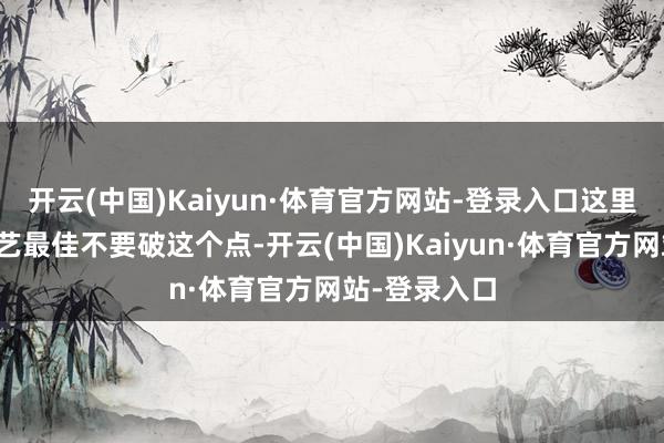 开云(中国)Kaiyun·体育官方网站-登录入口这里再向下的技艺最佳不要破这个点-开云(中国)Kaiyun·体育官方网站-登录入口