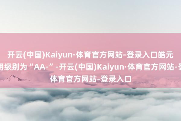 开云(中国)Kaiyun·体育官方网站-登录入口皓元转债信用级别为“AA-”-开云(中国)Kaiyun·体育官方网站-登录入口