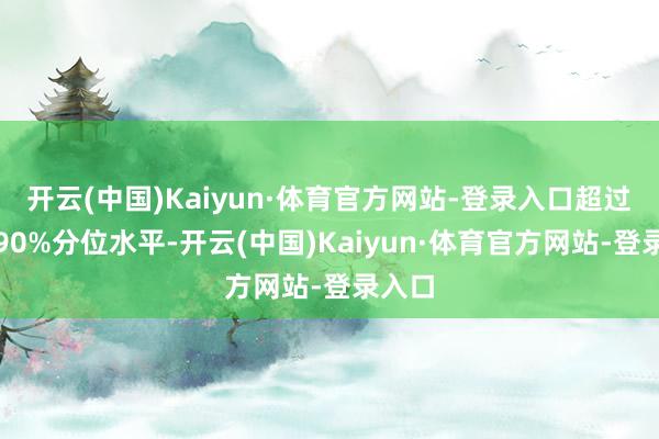 开云(中国)Kaiyun·体育官方网站-登录入口超过历史90%分位水平-开云(中国)Kaiyun·体育官方网站-登录入口