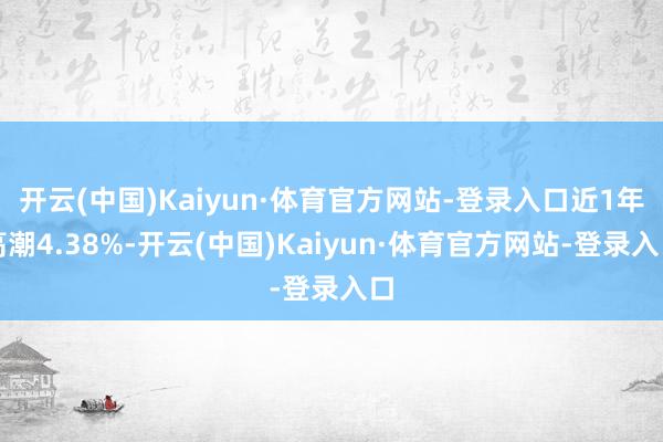 开云(中国)Kaiyun·体育官方网站-登录入口近1年高潮4.38%-开云(中国)Kaiyun·体育官方网站-登录入口