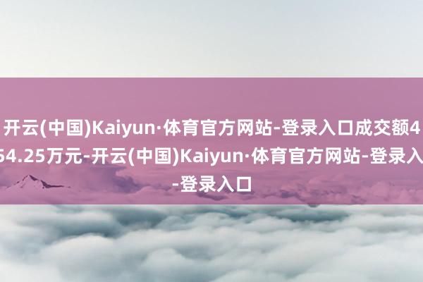 开云(中国)Kaiyun·体育官方网站-登录入口成交额4154.25万元-开云(中国)Kaiyun·体育官方网站-登录入口