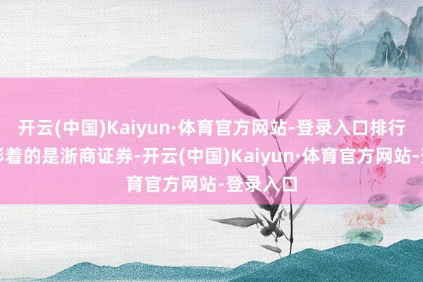 开云(中国)Kaiyun·体育官方网站-登录入口排行下滑较彰着的是浙商证券-开云(中国)Kaiyun·体育官方网站-登录入口