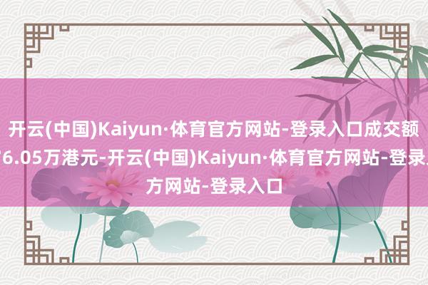 开云(中国)Kaiyun·体育官方网站-登录入口成交额1876.05万港元-开云(中国)Kaiyun·体育官方网站-登录入口