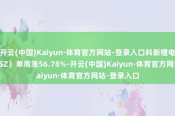 开云(中国)Kaiyun·体育官方网站-登录入口科新锂电(300092.SZ)单周涨56.78%-开云(中国)Kaiyun·体育官方网站-登录入口