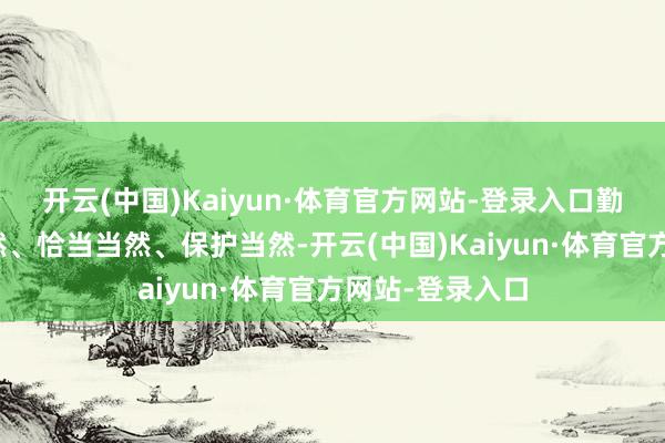 开云(中国)Kaiyun·体育官方网站-登录入口勤恳收尾尊重当然、恰当当然、保护当然-开云(中国)Kaiyun·体育官方网站-登录入口