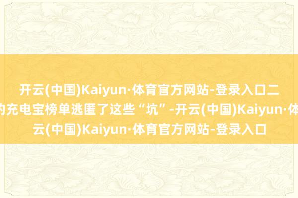开云(中国)Kaiyun·体育官方网站-登录入口二、保举品牌：值得买的充电宝榜单逃匿了这些“坑”-开云(中国)Kaiyun·体育官方网站-登录入口