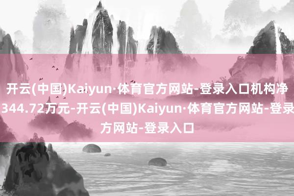 开云(中国)Kaiyun·体育官方网站-登录入口机构净卖出344.72万元-开云(中国)Kaiyun·体育官方网站-登录入口