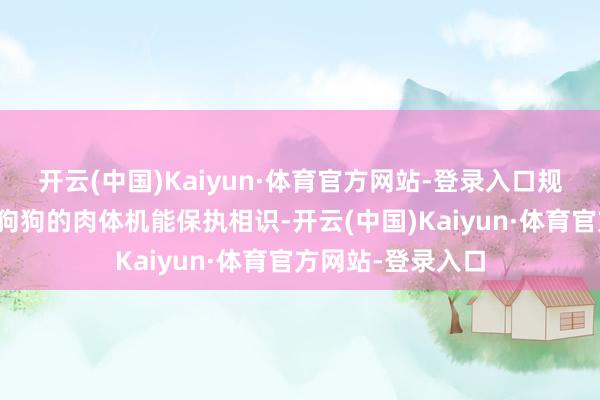 开云(中国)Kaiyun·体育官方网站-登录入口规矩的饮食有助于狗狗的肉体机能保执相识-开云(中国)Kaiyun·体育官方网站-登录入口